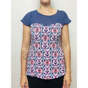 Geometric peplum top